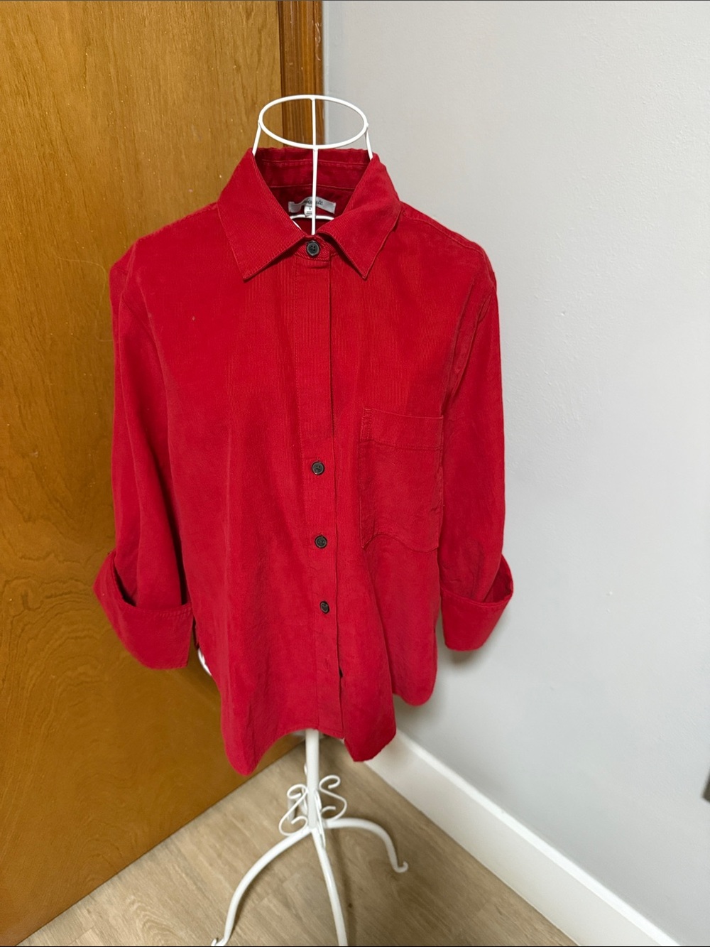 Madewell Red Corduroy Button-Down Shirt